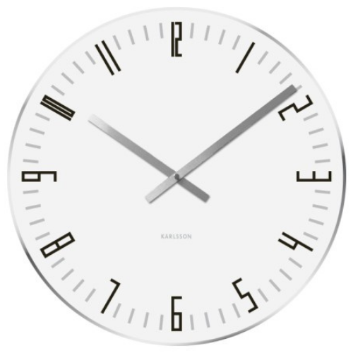 Karlsson Slim Index White Clock - Small