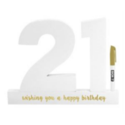 21st Birthday Signature Block - Gold Edition