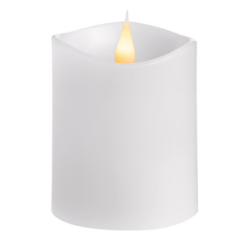 White Column Candle Small