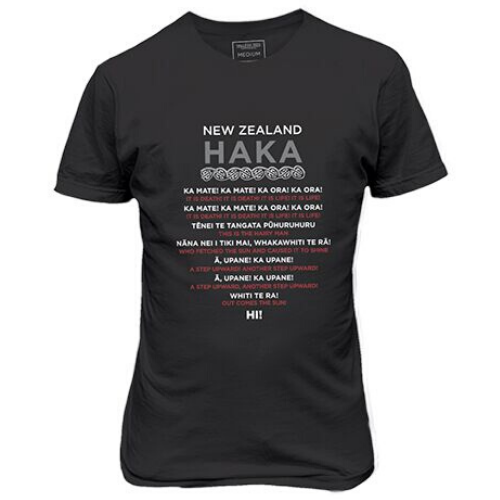 Adults NZ Haka Tee - Black