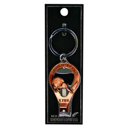 Kiwi Nail Clipper Keychain - Copper