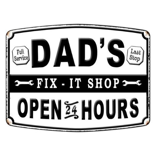 Dads Fix It Shop Sign