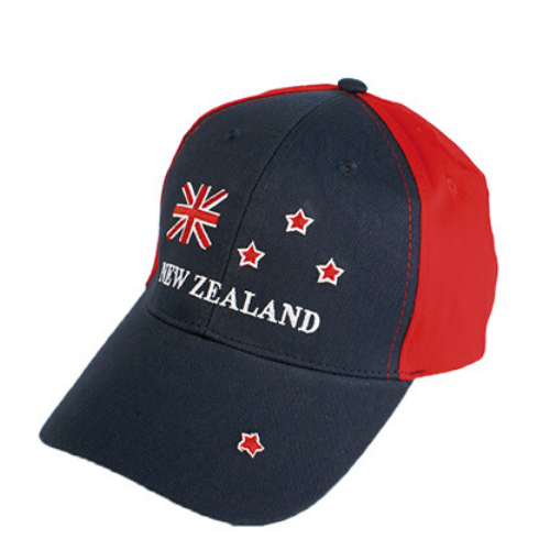 Adults NZ Flag Cap - Black & Red